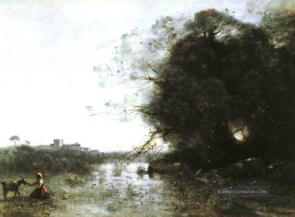 Französisch Le Marais Au Grand Arbre Jean Baptiste Camille Corot Bach Ölgemälde